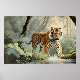 Wildlife Tropisch regenwoud Tijger  Poster