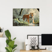 Wildlife Tropisch regenwoud Tijger  Poster (Thuiskantoor)