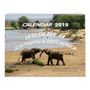 WILDLIFE van Zuid- en Oost-Afrika (twee bladzijden Kalender