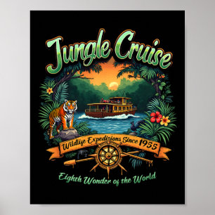 Wildlife Vbs 2025 Park Cruise Trip Vintage Jungle Poster