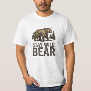 Wildlife vieren met Beer Art T-shirt