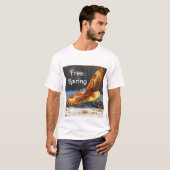 Wildlife vliegende Eagle Graphic Gedrukt T-shirt (Voorkant volledig)