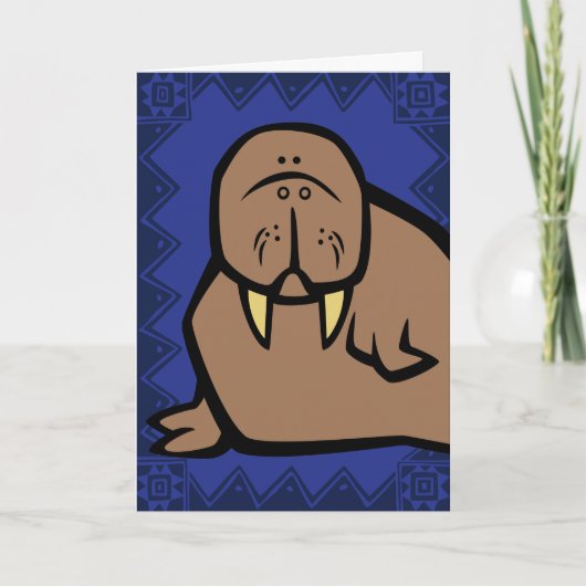 Wildlife Walrus Puzzle Wenskaart Kaart (Voorkant)