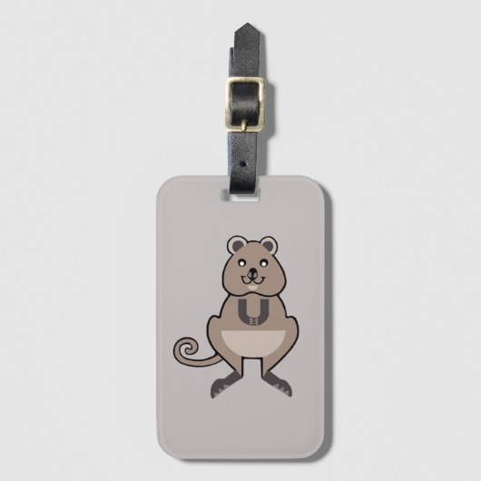 Wildlife warrior -Happy QUOKKA- Marsupial - Natuur Bagagelabel (Voorkant (verticaal))