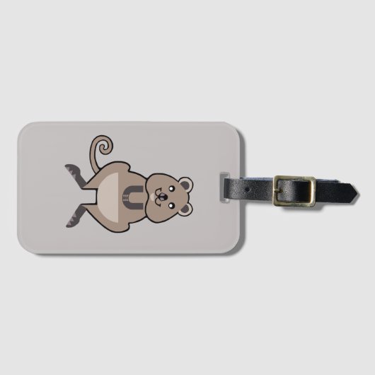 Wildlife warrior -Happy QUOKKA- Marsupial - Natuur Bagagelabel (Voorkant (horizontaal))