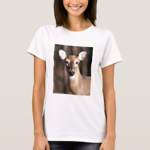 Wildlife Whitetail Deer Doe Portret T-shirt
