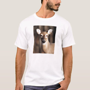 Wildlife Whitetail Deer Doe Portret T-shirt