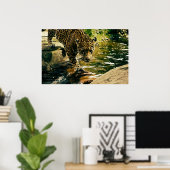 Wildlife Wildcat Animal Leopard Natuur Poster (Thuiskantoor)