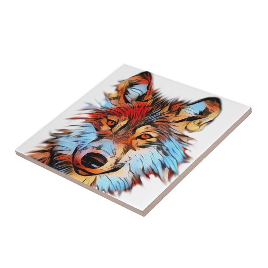 Wildlife Wolf Art Tegeltje (Zijkant)