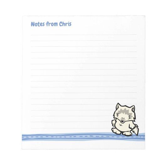 Wildlife Wolf Note Pad Notitieblok (Voorkant)