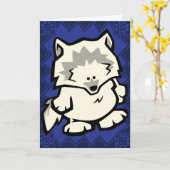 Wildlife Wolf Puzzle Wenskaart Kaart (Gele Bloem)