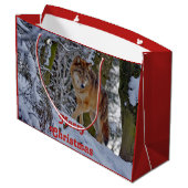 Wildlife Wolf Snow - Kerstmis Groot Cadeauzakje (Achterkant Gekanteld)