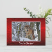 Wildlife Wolf Snow - Kerstmis Kaart (Staand voorkant)