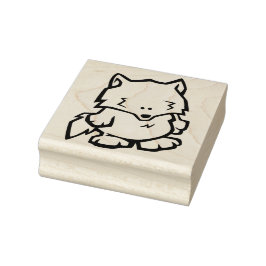 Wildlife Wolf Wood Art Stamp Rubberstempel