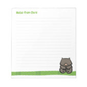 Wildlife Wombat Note Pad Notitieblok (Voorkant)