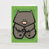 Wildlife Wombat Puzzle Wenskaart Kaart (Voorkant)