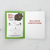 Wildlife Wombat Puzzle Wenskaart Kaart (Binnen)