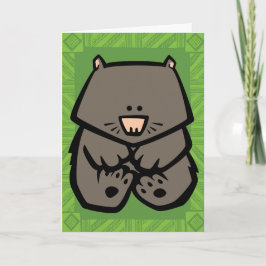 Wildlife Wombat Puzzle Wenskaart Kaart