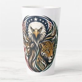 Wildlife World Unity Voetbal Dier Kunst 2026 Latte Mok