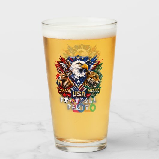 Wildlife World Unity Voetbal Dierenkunst 2026 Glas (Achterkant gevuld)