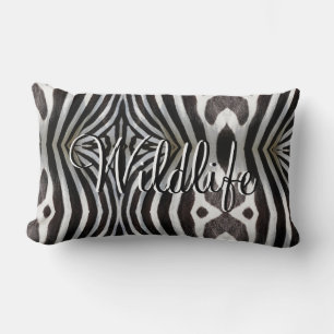 Wildlife Zebra Stripes Patroon Zwart-wit Kussen