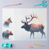 wildlife zonsondergang dubbele belichting bundel tissuepapier (Craft)
