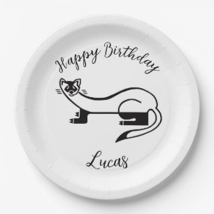 Wildlife - Zwarte voeten FRET -Happy Birthday- Papieren Bordje