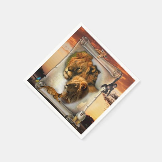 Wildlion uit Afrika Servet (Hoek)