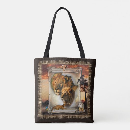 Wildlionen uit Afrika Tote Bag (Achterkant)