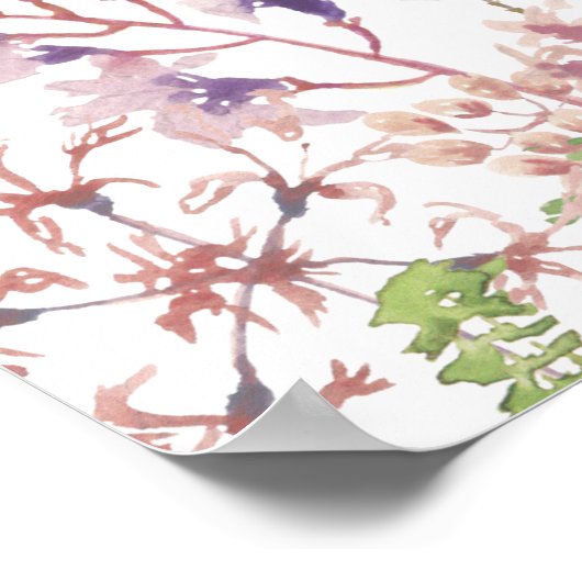 Wildlower Funeral Viering van het Leven Welkomstbo Poster (Hoek)