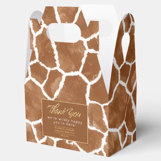 Wildly Happy Bachelorette Bedankt Giraffe ID1152 Bedankdoosjes (Geopend)
