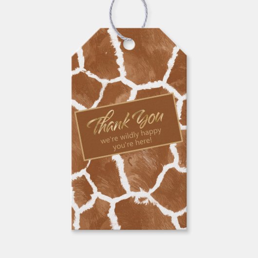 Wildly Happy Bachelorette Bedankt Giraffe ID1152 Cadeaulabel (Voorkant)