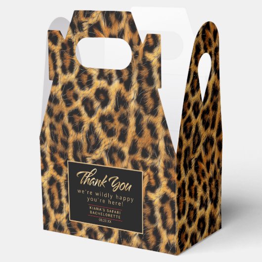 Wildly Happy Bachelorette Bedankt Leopard ID1153 Bedankdoosjes (Geopend)