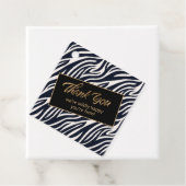 Wildly Happy Bachelorette Bedankt Zebra BW ID1151 Bedankjes Labels (In situ)