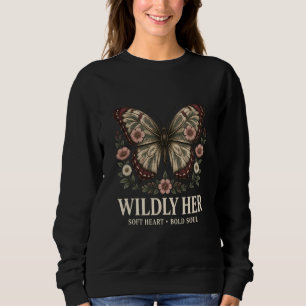 Wildly Her Vlinder Botanische Dames Sweatshirt