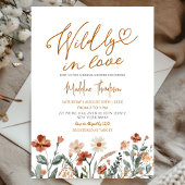 Wildly in Love Fall Wildflower Bridal Shower Kaart