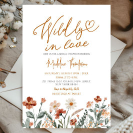 Wildly in Love Fall Wildflower Bridal Shower Kaart