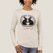Wildly in Love | Linocut Rabbits Romantic Tri-Blend Shirt (Voorkant)