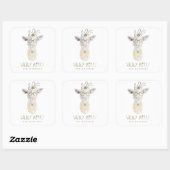 Wildly Merry Giraffe Holiday Gift Label Sticker (Vel)