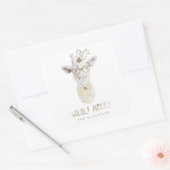 Wildly Merry Giraffe Holiday Gift Label Sticker (Envelop)
