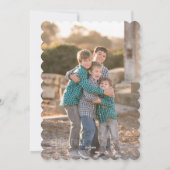 Wildly Merry Giraffe Vakantie Fotokaart Feestdagenkaart (Achterkant)