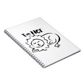 Wildly Punny — I’m Not Lion Minimalist Lion Art Notitieboek (Rechterzijde)