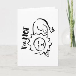 Wildly Punny — Ik Ben Niet Een Leeuw Minimalistisc Kaart