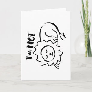 Wildly Punny — Ik Ben Niet Een Leeuw Minimalistisc Kaart