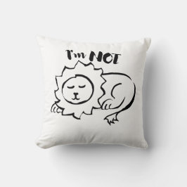 Wildly Punny — Ik Ben Niet Een Leeuw Minimalistisc Kussen