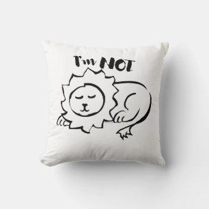 Wildly Punny — Ik Ben Niet Een Leeuw Minimalistisc Kussen