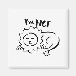 Wildly Punny — Ik Ben Niet Een Leeuw Minimalistisc Magneet