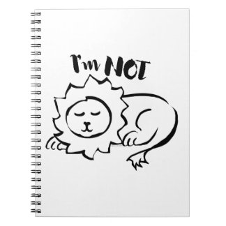 Wildly Punny — Ik Ben Niet Een Leeuw Minimalistisc Notitieboek