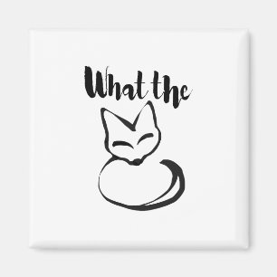 Wildly Punny — Wat de Vos? Minimalistische Pun Kun Magneet