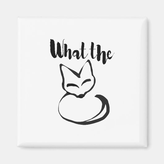 Wildly Punny — What the Fox? Minimalist Pun Art Magneet (Voorkant)